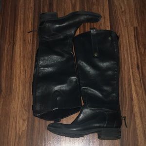 Black leather Sam Edelmon Penny Ridding Boots